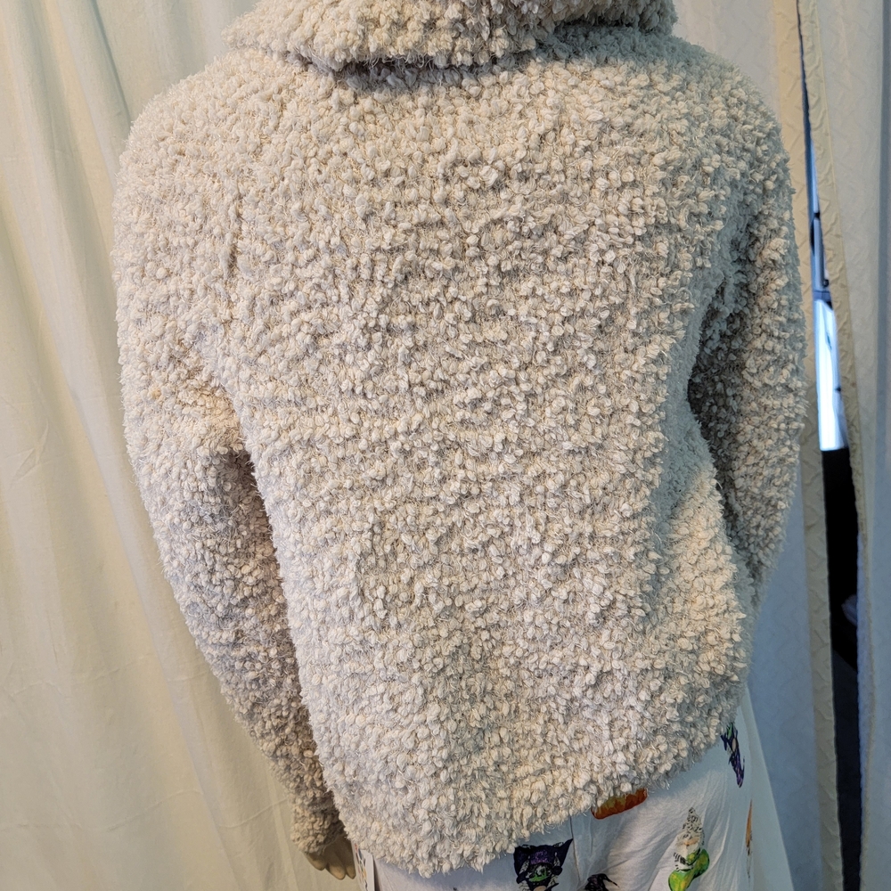 BOHO HIPPIE Pink Republic Minky Plush Knit Cowl Neck Long Sleeve Sweater‎ Sz M - Picture 4 of 8